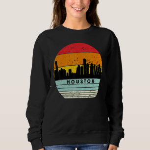 Houston Texas Aquarell-Skyline Heimatstaat 6 Sweatshirt