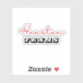 Houston Texas Aufkleber (Blatt)