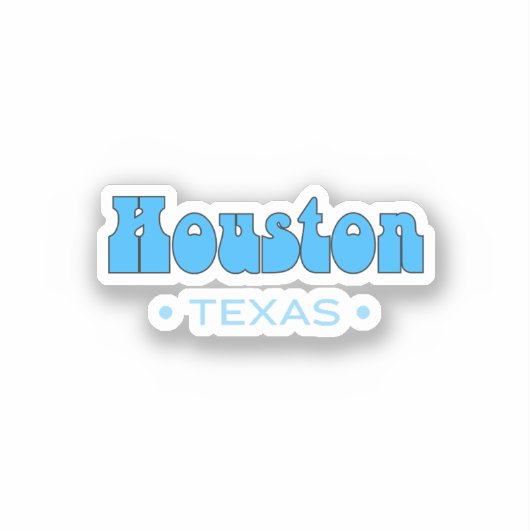 Houston Texas Aufkleber (Vorderseite)