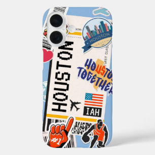 Houston Texas Boarding Pass iPhone 16 Hülle