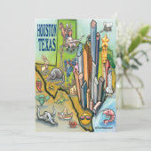 Houston Texas Card Karte (Stehend Vorderseite)