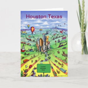 Houston Texas Card Karte