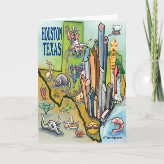 Houston Texas Card Karte (Vorderseite)