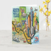 Houston Texas Card Karte (Gelbe Blume)