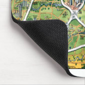 Houston Texas Cartoon Map Mousepad (Ecke)