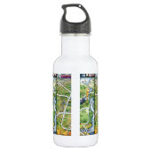 Houston Texas Cartoon Map Trinkflasche (Rückseite)