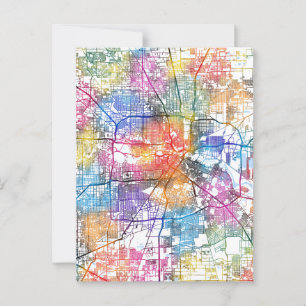 Houston Texas City Map Postkarte