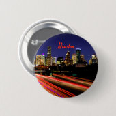 Houston Texas City Skyline Button (Vorne & Hinten)