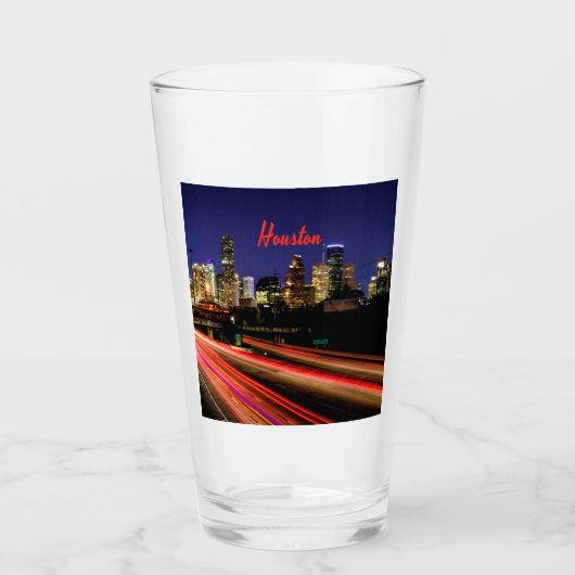 Houston Texas City Skyline Glas (Vorderseite)