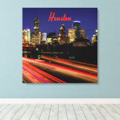 Houston Texas City Skyline Leinwanddruck (Insitu (Holzboden))