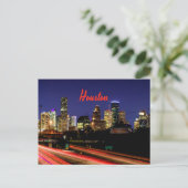 Houston Texas City Skyline Postkarte (Stehend Vorderseite)