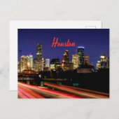 Houston Texas City Skyline Postkarte (Vorne/Hinten)