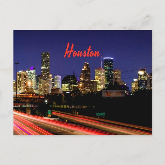 Houston Texas City Skyline Postkarte (Vorderseite)