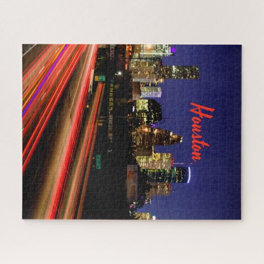 Houston Texas City Skyline Puzzle (Horizontal)