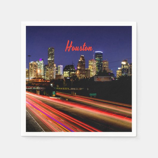 Houston Texas City Skyline Serviette (Vorderseite)