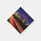 Houston Texas City Skyline Serviette (Ecke)