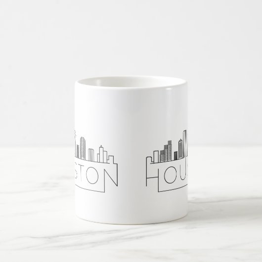 Houston, Texas| City Stylized Skyline Kaffeetasse (Mittel)