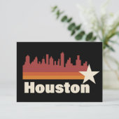 Houston Texas Cityscape Vintag Karte (Stehend Vorderseite)