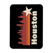 Houston Texas Cityscape Vintag Magnet (Vertikal)