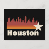 Houston Texas Cityscape Vintag Postkarte (Vorderseite)