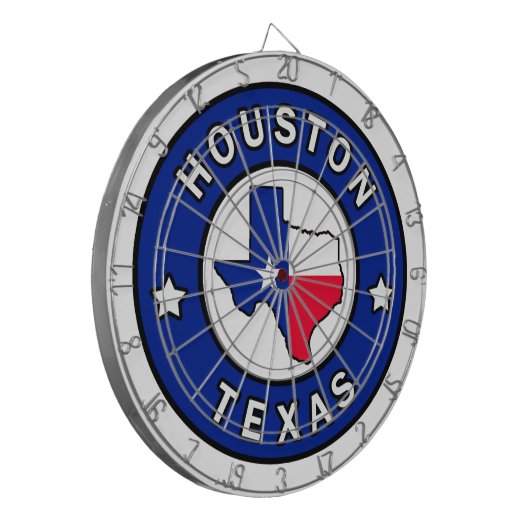 Houston Texas Dartscheibe (Vorderseite Links)