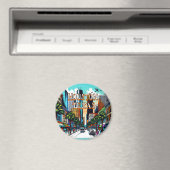 Houston, Texas Downtown Abstrakte Kunst Magnet (In Situ (Geschirrspüler))