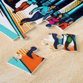 Houston, Texas Downtown Abstrakte Kunst Puzzle (Seite)