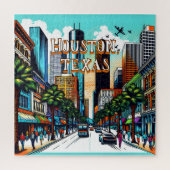 Houston, Texas Downtown Abstrakte Kunst Puzzle (Vertikal)