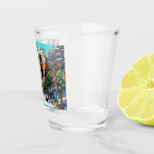 Houston, Texas Downtown Abstrakte Kunst Schnapsglas (Rechts)