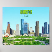 Houston Texas Downtown Vintag Poster (Vorne)