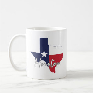 Houston, Texas Flag Karte Kaffeetasse