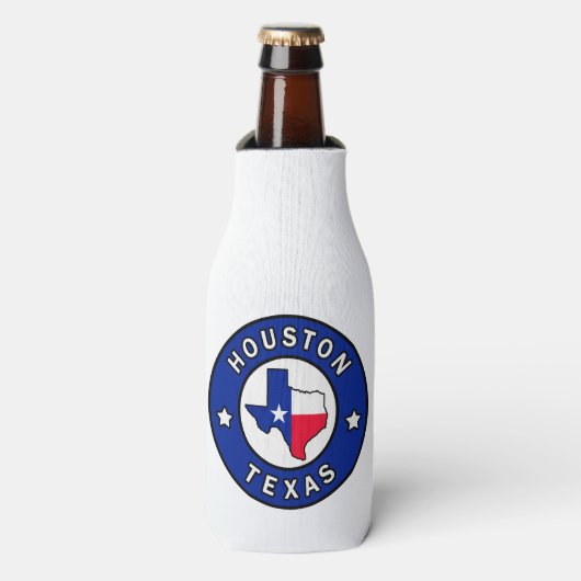 Houston Texas Flaschenkühler (Flaschenvorderseite)