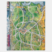 Houston Texas Fun Map Fleecedecke (Vorderseite)