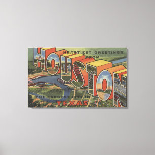 Houston, Texas - große Buchstabe-Szenen 2 Leinwanddruck
