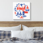 Houston Texas Icons Leinwanddruck (Insitu (Schlafzimmer))