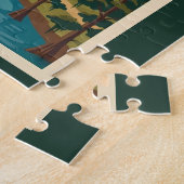 Houston Texas Illustration Travel Art Vintage Puzzle (Seite)