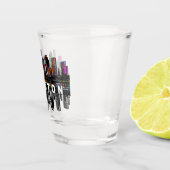 Houston Texas in Graffiti Schnapsglas (Rechts)