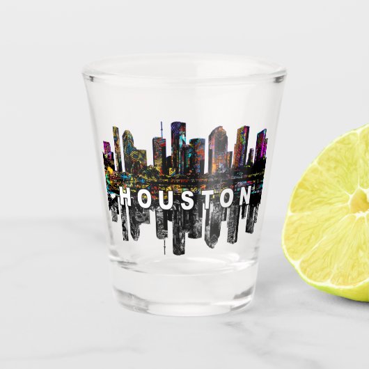 Houston Texas in Graffiti Schnapsglas (Vorderseite)