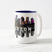 Houston, Texas in Graffiti Zweifarbige Tasse (VorderseiteRechts)