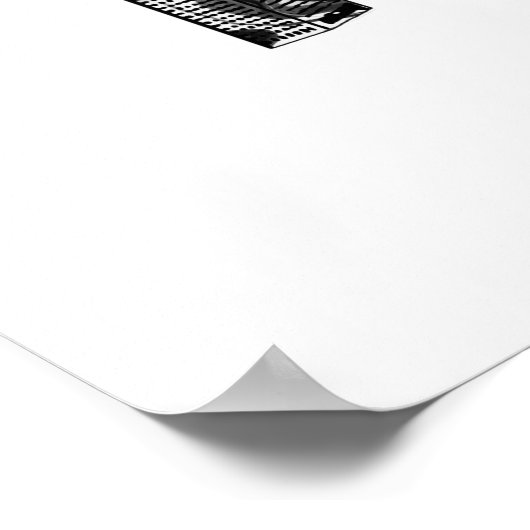 Houston, Texas in schwarz-farbiges Poster (Ecke)