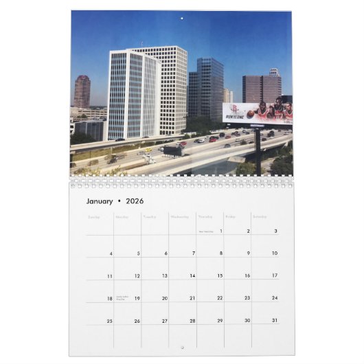 Houston, Texas - Kalender (Jan 2026)