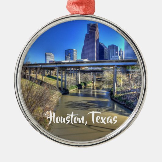 Houston, Texas Keepake Weihnachten Ornament Aus Metall (Vorne)