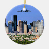 Houston, Texas, landschaftliches Stadtbild Foto Keramik Ornament (Vorne)