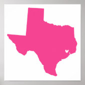 Houston, Texas-Liebe Poster (Vorne)