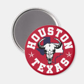 Houston, Texas Magnet (Vorderseite/Rückseite)