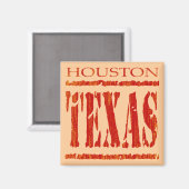 HOUSTON, TEXAS MAGNET (Vorderseite/Rückseite)