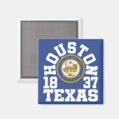 Houston, Texas Magnet (Vorderseite/Rückseite)
