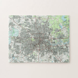 Houston Texas Map (1992) Puzzle