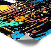 Houston, Texas, mit Graffiti bedeckt Poster (Ecke)