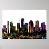 Houston, Texas, mit Graffiti bedeckt Poster (Vorne)
